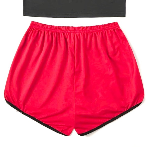 Red Polyester Shorts - Picture 2 of 2